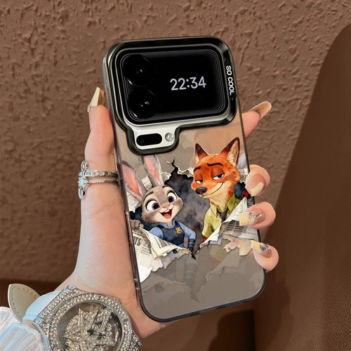 适用于小米17promax手机壳简约报纸兔狐狸彩银高级感12spro外全包11个性创意新款男女13pro套14/15ultra至尊