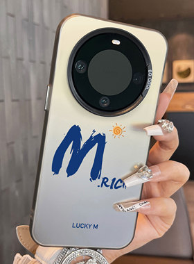 适用于华为mate60pro手机壳高级感蓝色m太阳简约50e创意个性彩银40+套新品30epro防摔男女款保护套60pro十