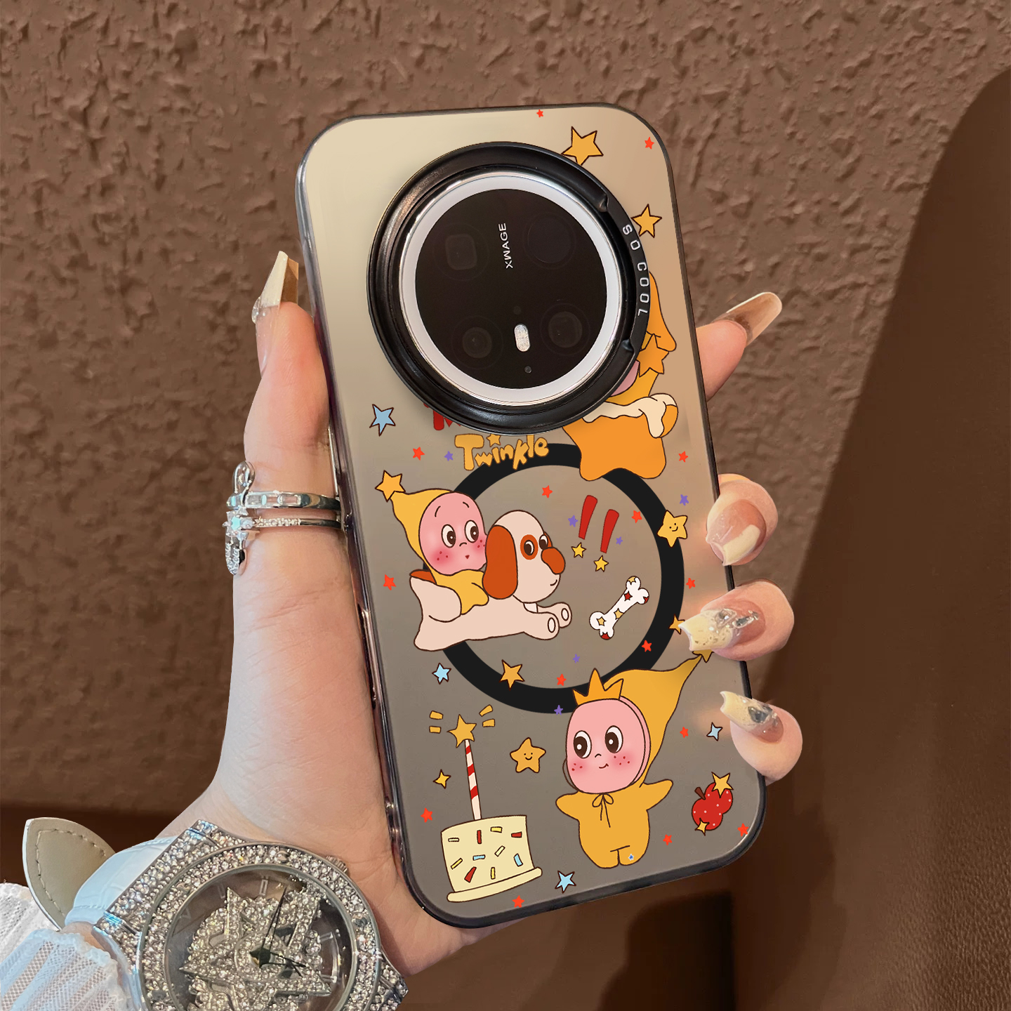 适用于华为mate70pro十手机壳骨头狗星星人支架简约50磁吸40e套新品30epro防摔男女款保护套mate60proplus