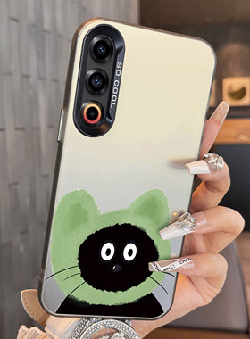 适用于魅族21pro手机壳绿色水彩帽彩银新品男女款创意全包超薄防摔高级感保护套磨砂简约meizu21