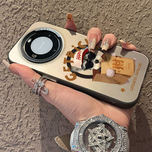 适用于华为mate70pro手机壳磁吸纸袋白红帽狗高级感简约50e创意个性彩银40+套新品30epro防摔男女款保护套60