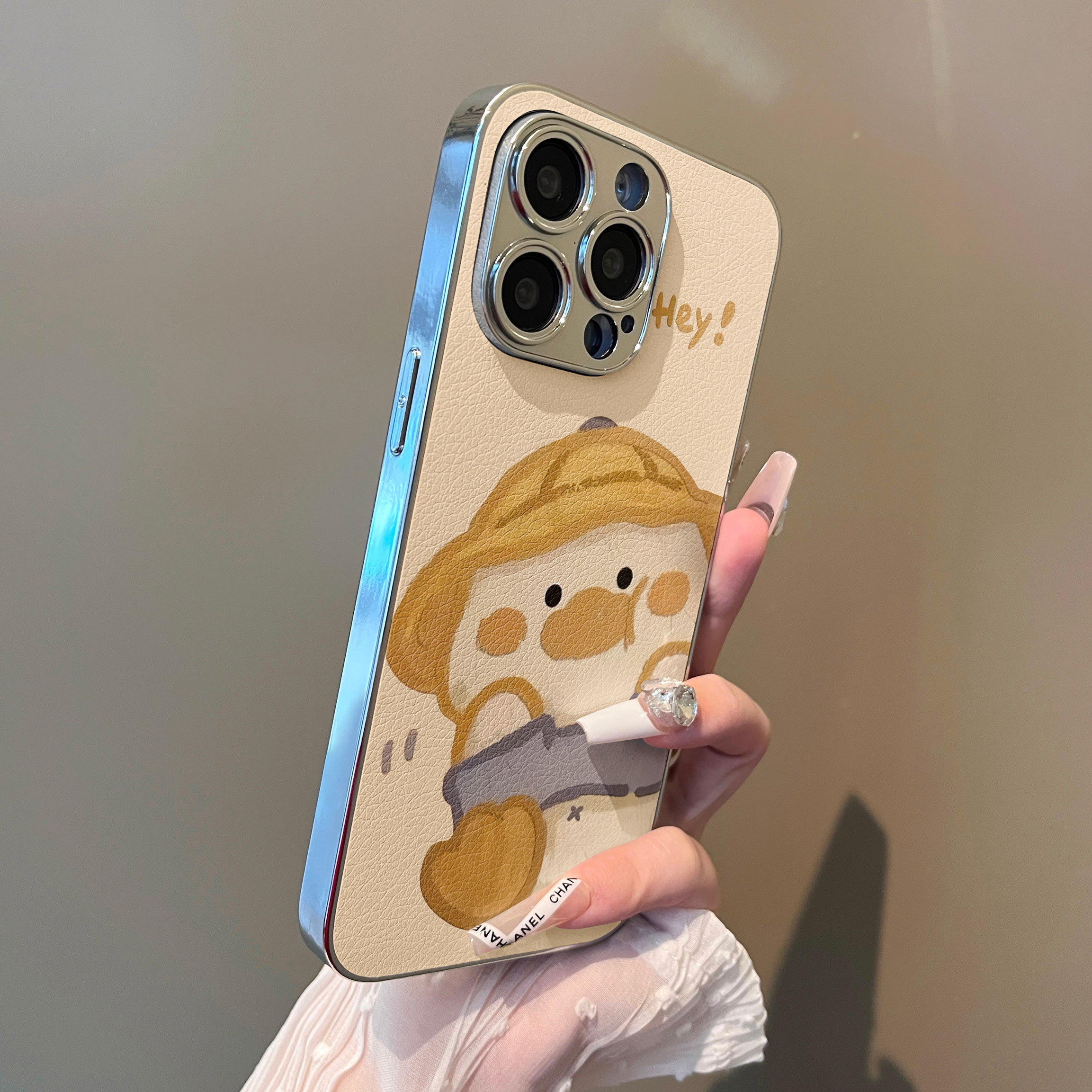 适用于苹果16promax手机壳黄油鸭支架16e小羊皮iphone12/13套xs全包防摔15新款xr男女11pro外14Promax