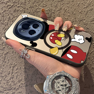 适用于荣耀magic7pro手机壳磁吸红色裤子耳朵彩银新品男女款全包防摔高级感保护套磨砂简约honormagic6