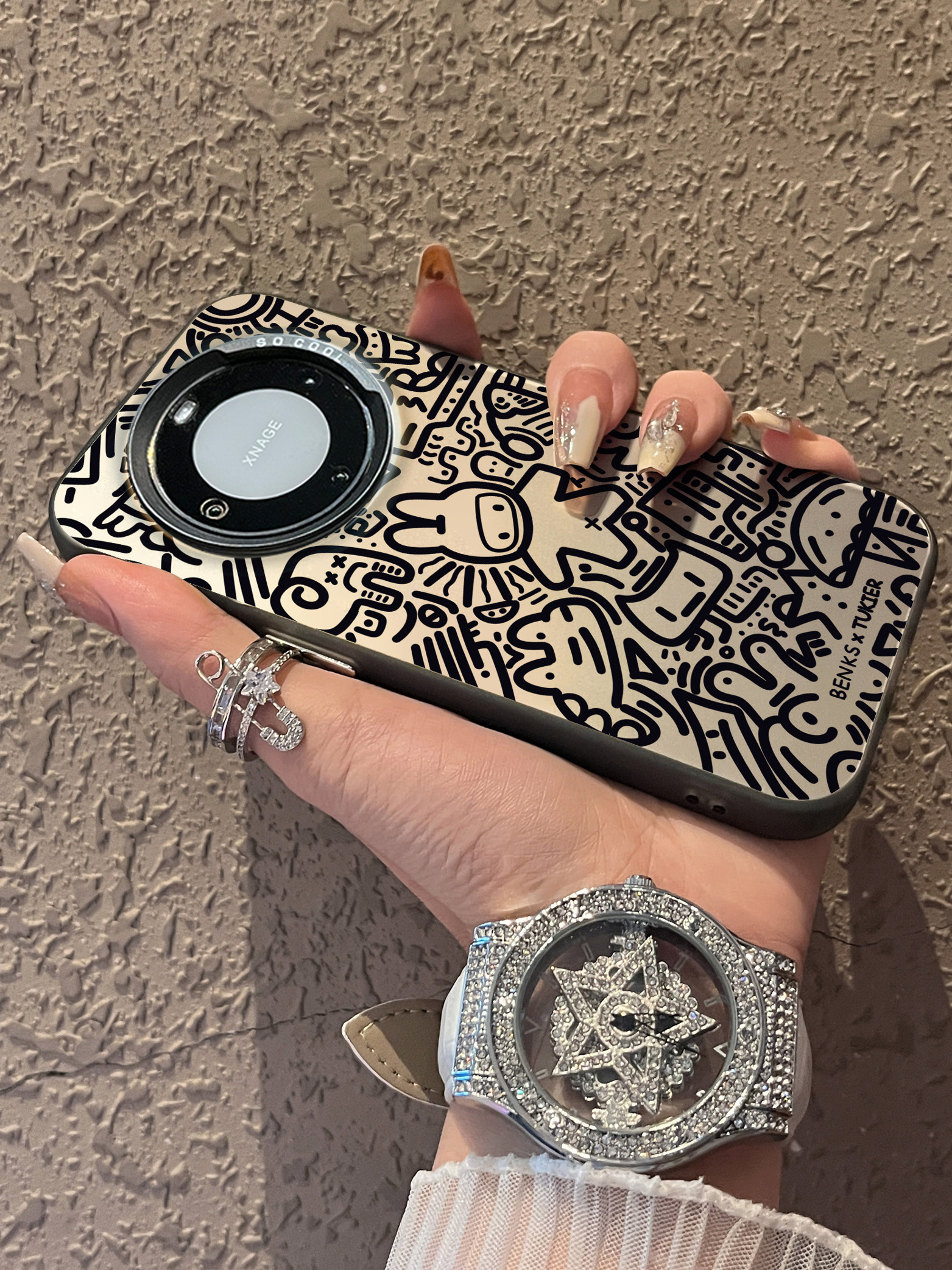 适用彩银华为手机壳简约