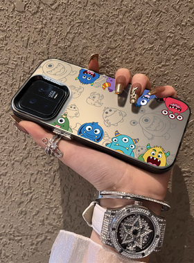 适用于小米17promax手机壳简约小怪兽彩银高级感12spro外全包11个性创意新款男女生13pro套14/15ultra至尊