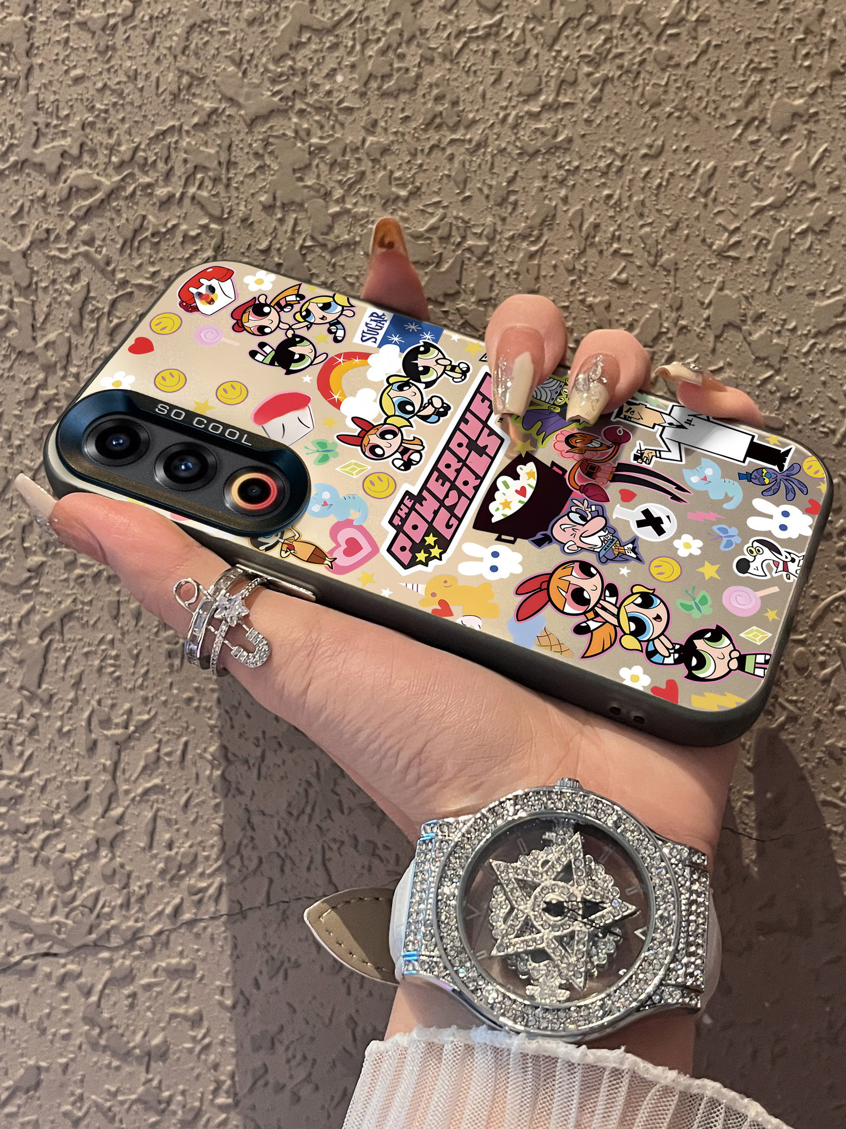 适用于魅族21手机壳飞天小女警彩银新品男女款创意全包超薄防摔高级