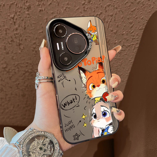 适用于华为pura80pro十手机壳疯狂动物城尼克朱迪支架p60art简约p40 男女生p70ultra 彩银p50e套防摔p30新款