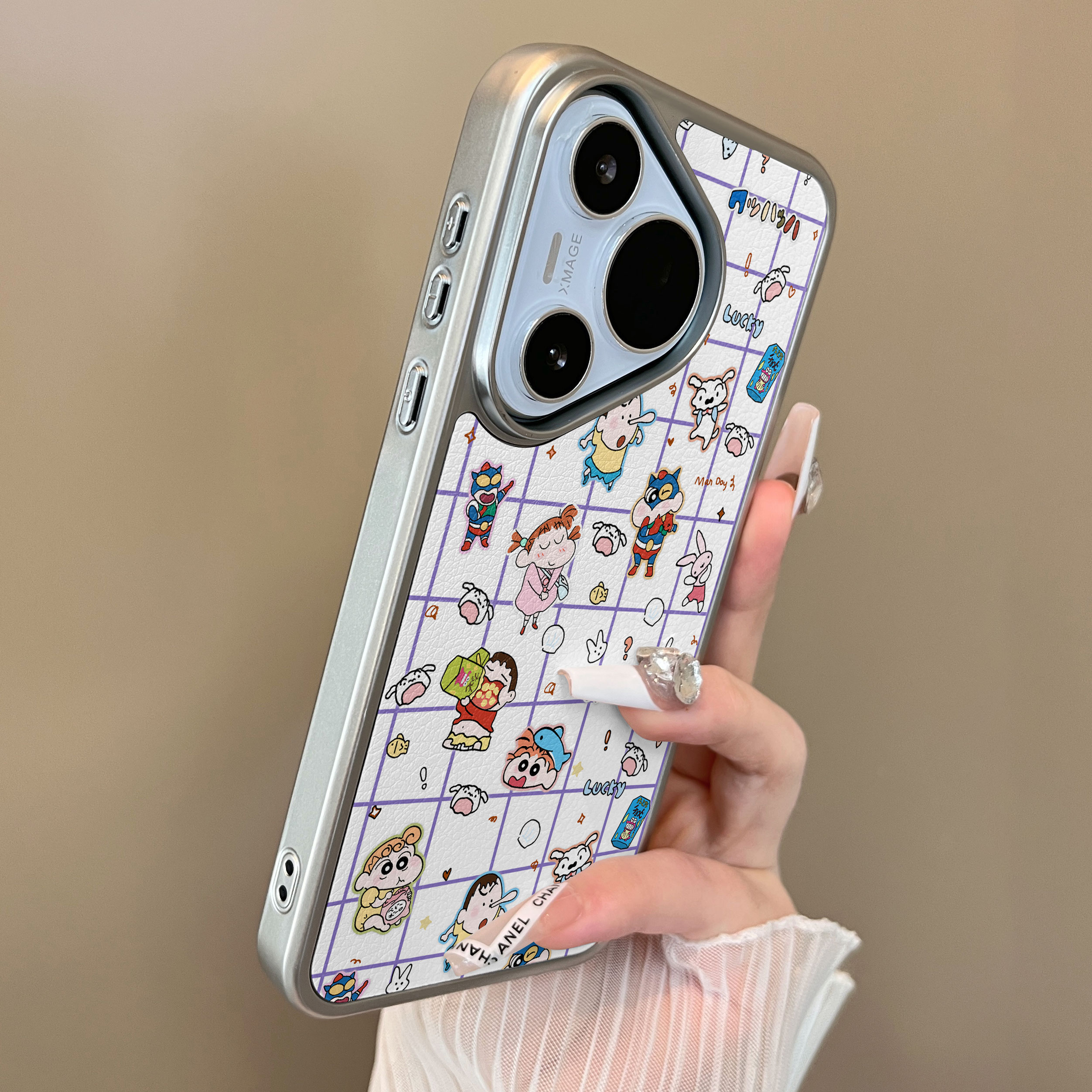 适用于华为pura80pro+手机壳p80plus十狗狗兔零食男孩二合一小羊皮支架p60简约新款套防摔男女生p70ultra