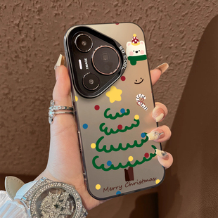 适用于华为pura80pro十手机壳蓝色星圣诞树支架高级感p60art简约p40 男女生p70ultra 彩银p50e套防摔p30新款