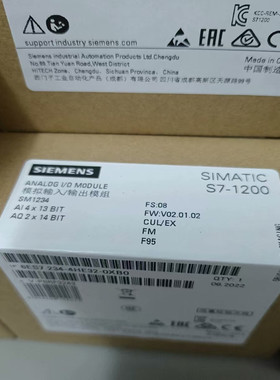 西门子S7-1200模拟量模块 6ES7234-4HE32-0XB0 SM1234 4AI/2AO