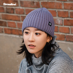 Snowline雪线时尚针织帽一体编织弹力帽质感舒适男女同款冬季保温