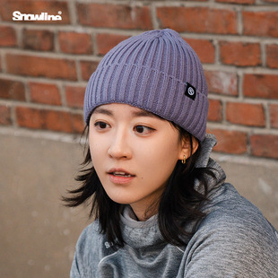 Snowline雪线时尚 护耳 针织冷帽一体编织弹力质感舒适男女同款 冬季