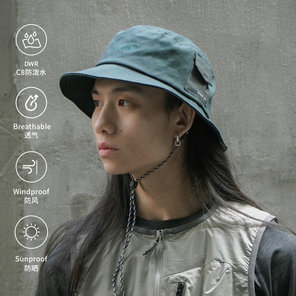 snowline中性渔夫帽防风防泼水