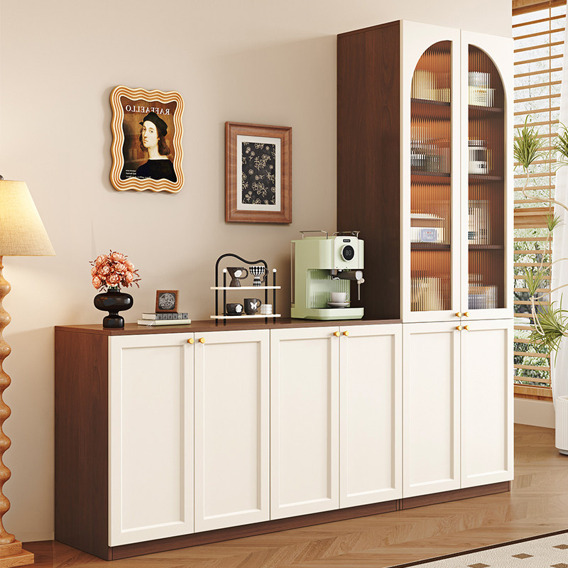 实木餐边柜家用落地一体收纳柜覆古风法式餐柜多功能定制组合柜,住宅家具,餐边柜,淘宝优惠券,粉丝福利购,淘宝优惠卷