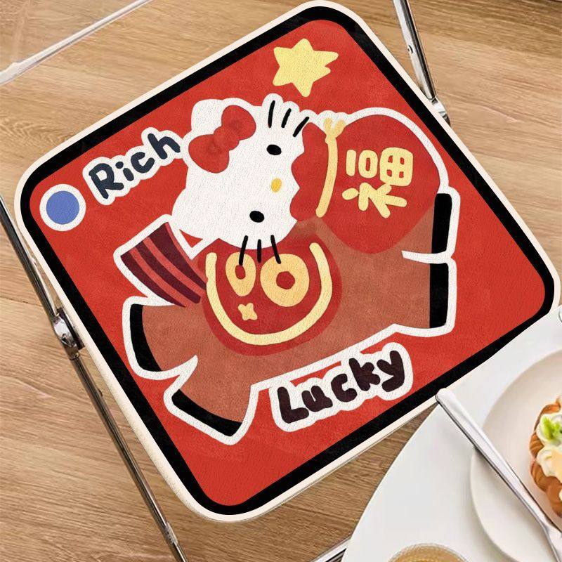 新年款HelloKitty可爱卡通椅子仿羊绒椅垫办公室隔凉垫学生椅凳垫,居家布艺,椅垫,淘宝优惠券,粉丝福利购,淘宝优惠卷