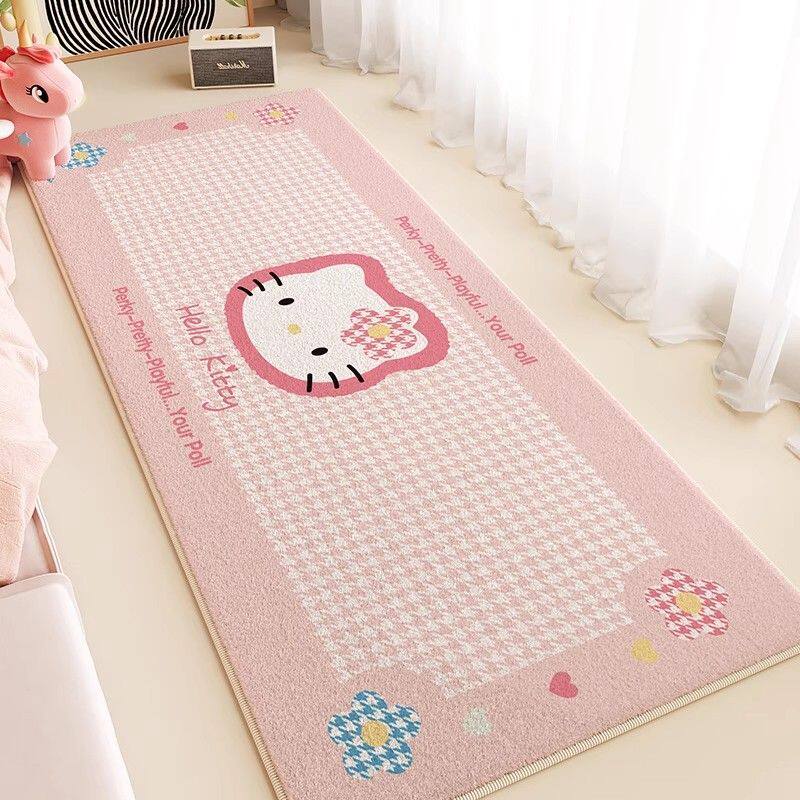 卡通可爱kitty卧室床边毯仿羊绒