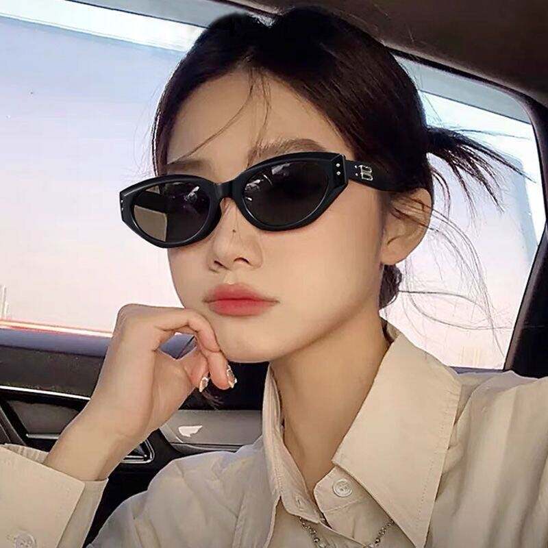 复古小框猫眼高级感GM墨镜女款2024新款防晒防紫外线显脸小太阳镜