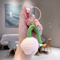 Крючок для вязания, бежевый брелок