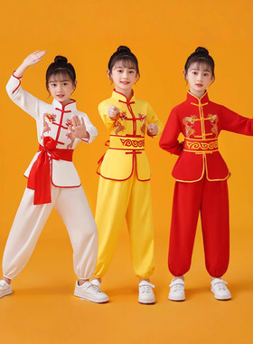 六一儿童练功服男女童武术表演服中国风打鼓武术训练比赛演出服装