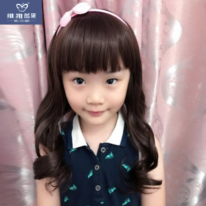 头饰长款女童假发发饰公主长发卷发头发小女孩假辫子