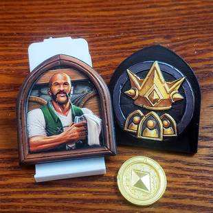 妙趣小坊-炉石传说周边 酒馆战棋 英雄酒保实体卡 钥匙炼冰箱贴