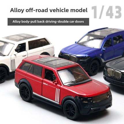 1:43越野合金车模型双门儿童车Suv玩具饰品爪机蛋糕房Gashapon