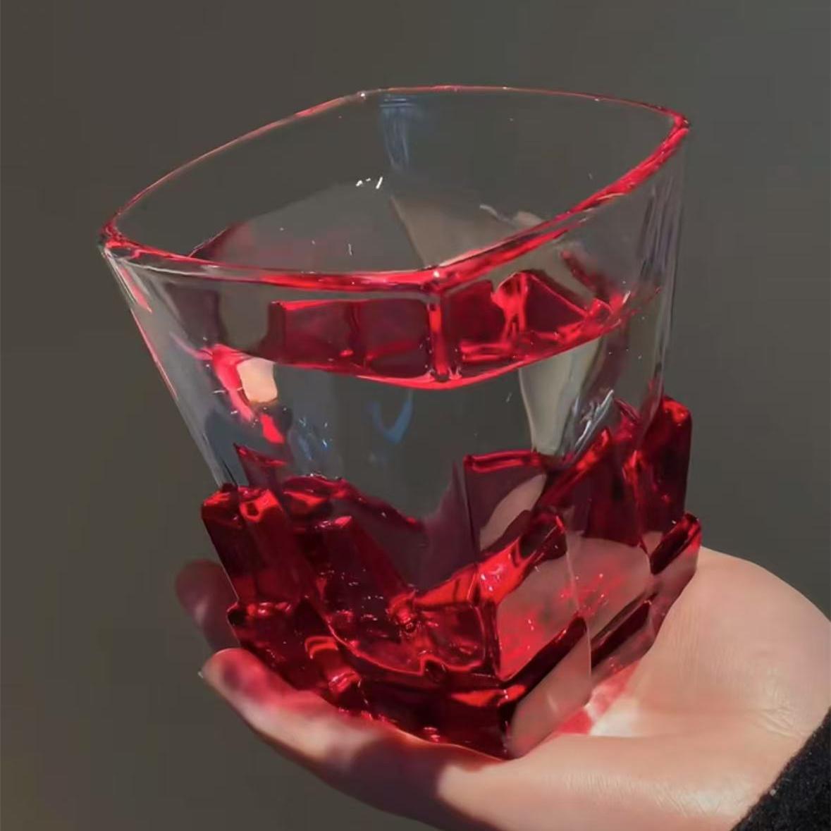 令人心动的杯子威士忌酒杯2025新款玻璃水杯高级洋酒杯红色送女友