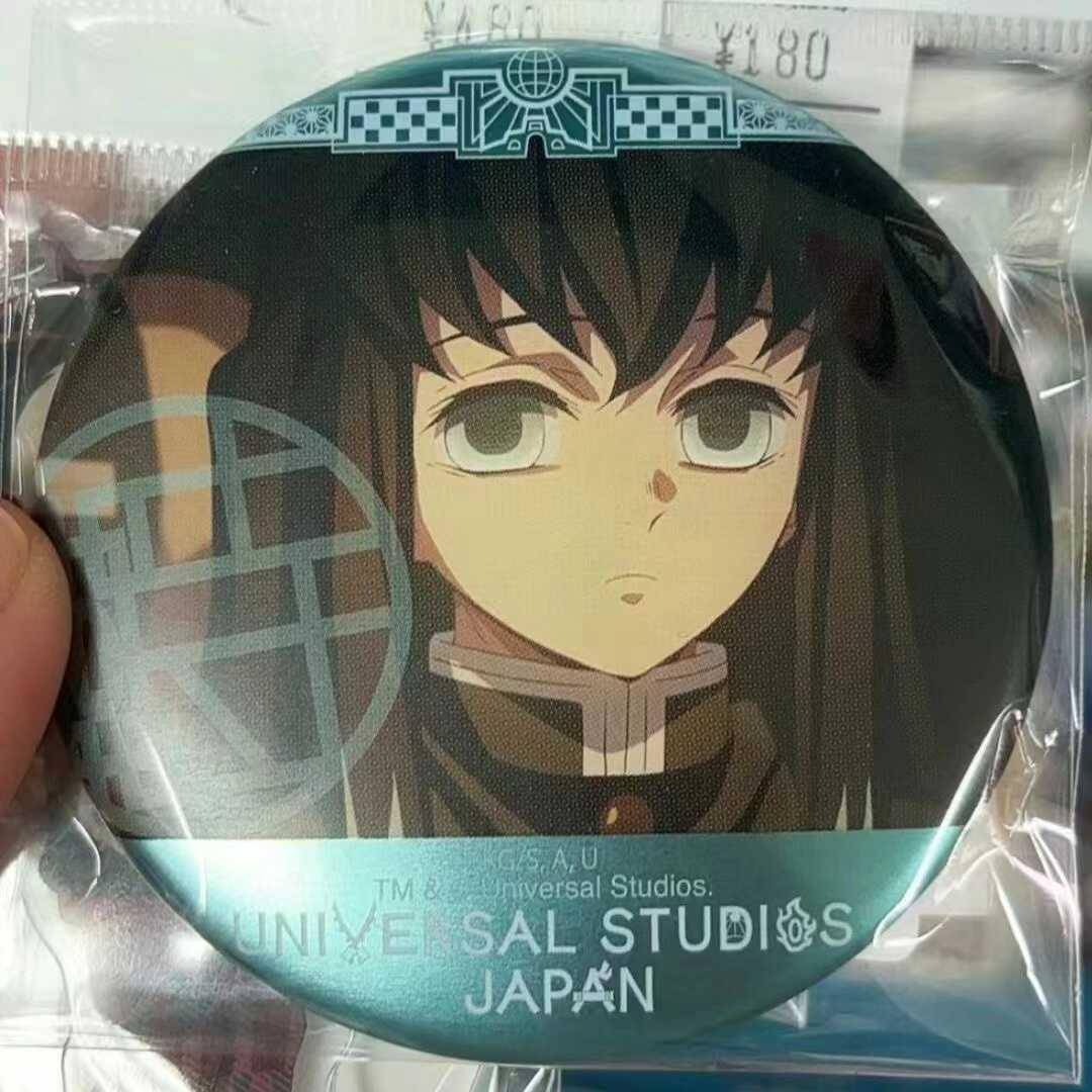 鬼灭之刃动漫周边谷美时透无一郎甘露寺蜜璃usj限定吧唧徽章胸针