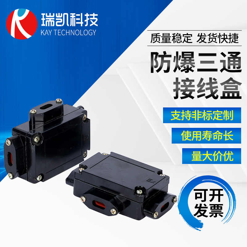 防爆三通接线盒电伴热带防爆电源接线盒三通终端接线盒瑞凯科技