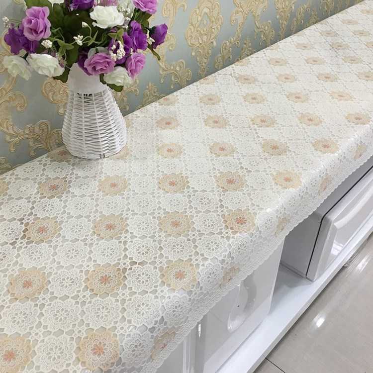 现代欧式茶几垫防水桌垫塑料美甲创意台布PVC客厅垫布白色家具方