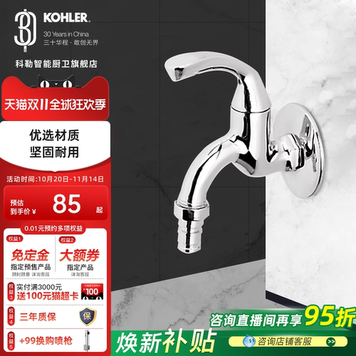 科勒洗衣机拖把池单冷接口