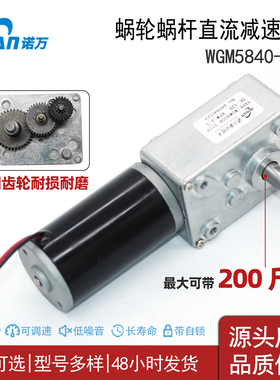 5840-31ZY永磁直流涡轮蜗杆减速电机马达自锁12V/24V大扭矩直角调