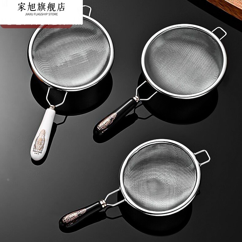 茶漏茶滤304不锈钢双层茶叶过滤网功夫茶具配件茶漏器滤茶器茶隔