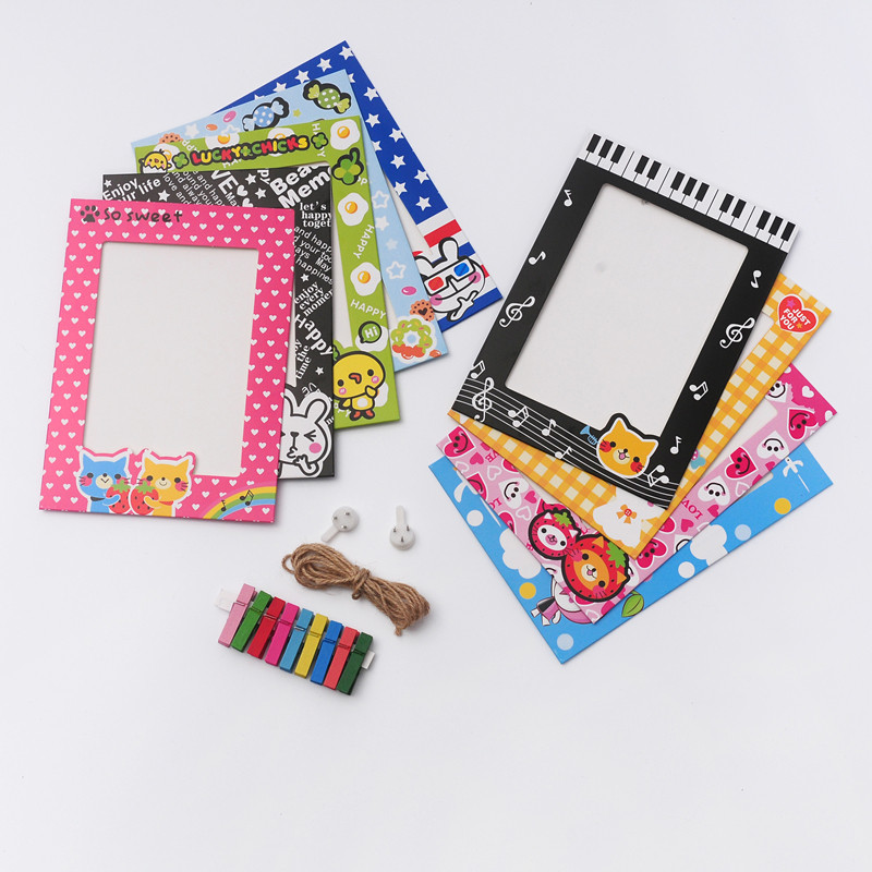 【买2送1】创意组合悬挂纸相框照片墙小夹子麻绳简易相框装饰挂墙