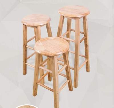 实木吧台椅木质高脚凳木头酒吧椅牢固椅柜台椅子家用巴台椅高蹬椅