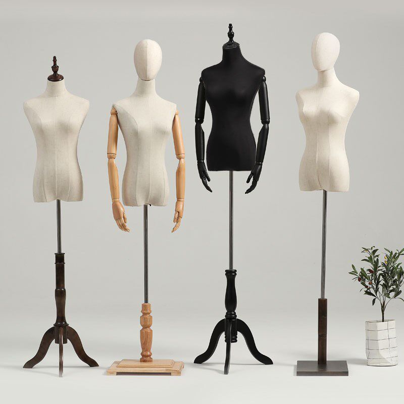 服装店模特道具女半身假人偶模型台体韩版橱窗婚纱展示女模特架子