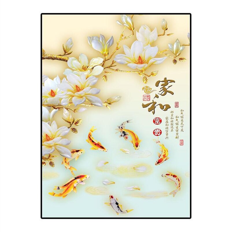 新中式电表盒子遮挡盒配电箱子装饰画多媒体集线箱挡电表闸的挂画