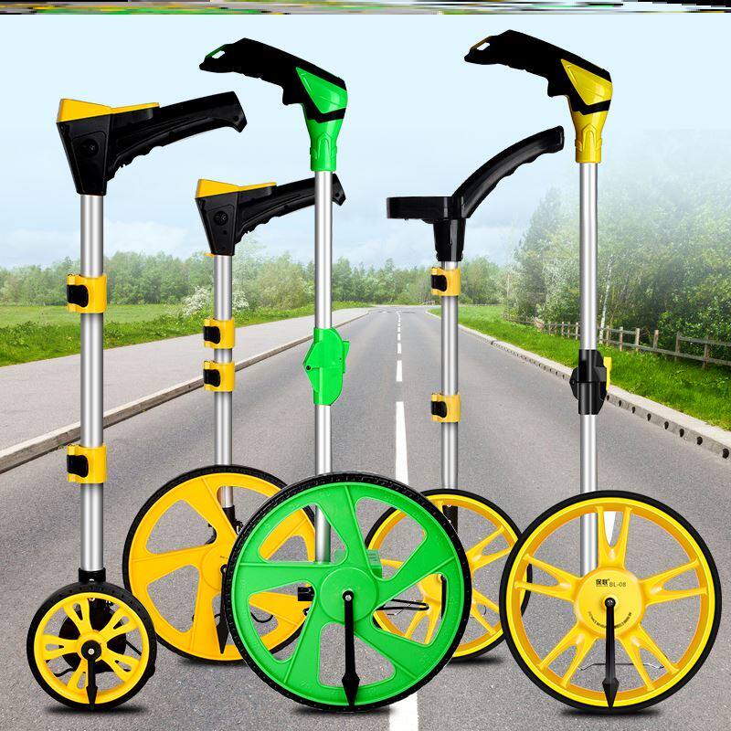 高精度度量车轮显示轮子室外滚动式量程推车轮机械式测距轮迷你.