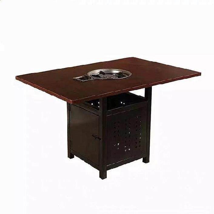 自助餐圆桌专用餐饮店商用火锅桌椅小火锅桌子饭桌主题定制