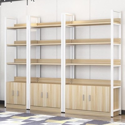 简约店面母婴店靠墙货架多层商场室内花架背后装饰收纳架展柜商用