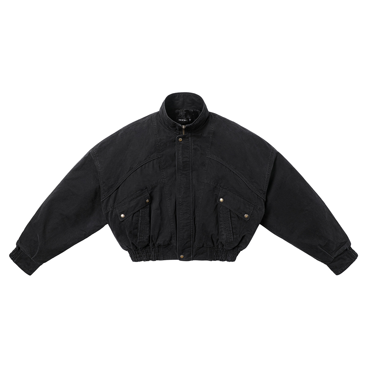 FMT方领秋冬宽松洗水做旧bomber