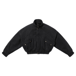 FMT 原创复古做旧水洗小众宽松bomber座山雕加厚夹克外套男秋冬潮