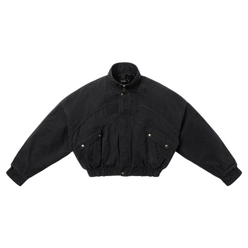 FMT方领秋冬宽松洗水做旧bomber