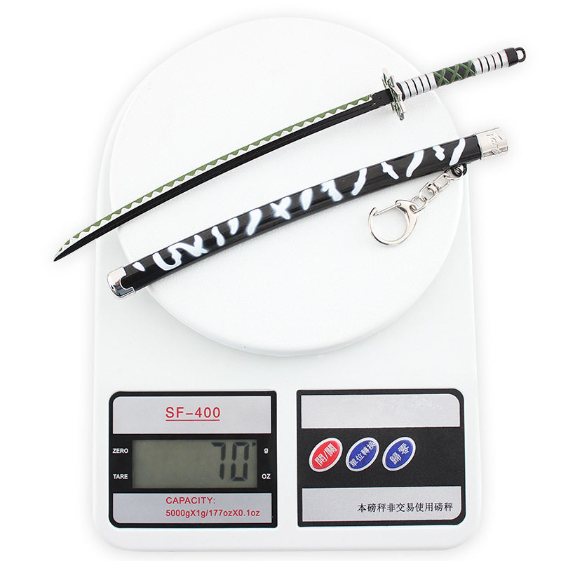 鬼灭之刃弹动跳刀 虫柱霞柱风柱我妻灶门嘴平合金模型日轮刀兵器