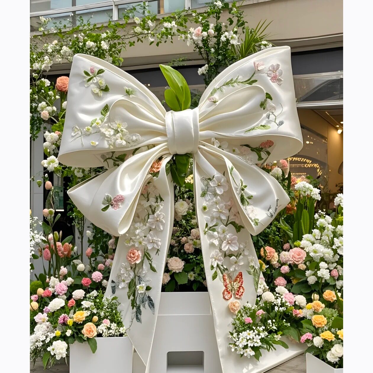 仿真花束新款花园绿色系白节日绿植法式婚礼出片搭配布置场景莫奈