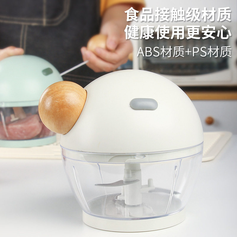 创意圆鼻子手动拉蒜器捣蒜器家用厨房多功能绞肉机宝宝辅食料理机
