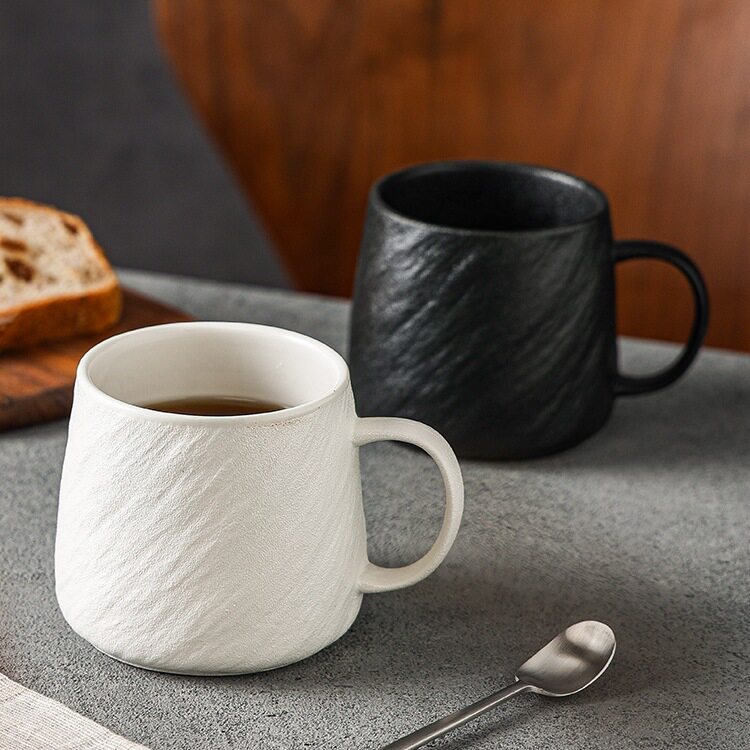 简约陶瓷马克杯大容量喝水杯子小众男生水杯茶杯办公室家用情侣杯