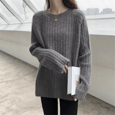 上衣2025毛衣大码百搭春打底针织外穿女宽松韩版圆领年新款衫秋冬