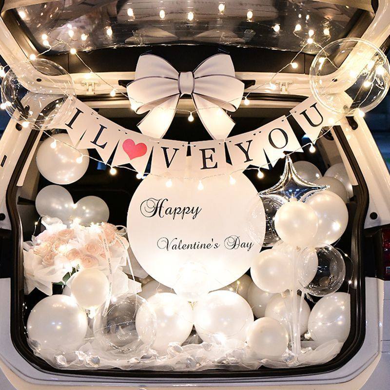 汽车后备箱惊喜布置情人节装饰求婚表白女朋友生日车尾箱场景,节庆用品/礼品,发光气球,淘宝优惠券,粉丝福利购,淘宝优惠卷