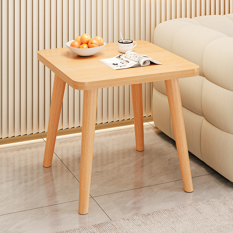 简易小桌子出租屋实木边几小茶几家用网红小型方桌卧室床头置物J*